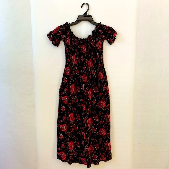 Kimchi Blue Floral Off-the-Shoulder Smocked Dress - Picture 2 of 5